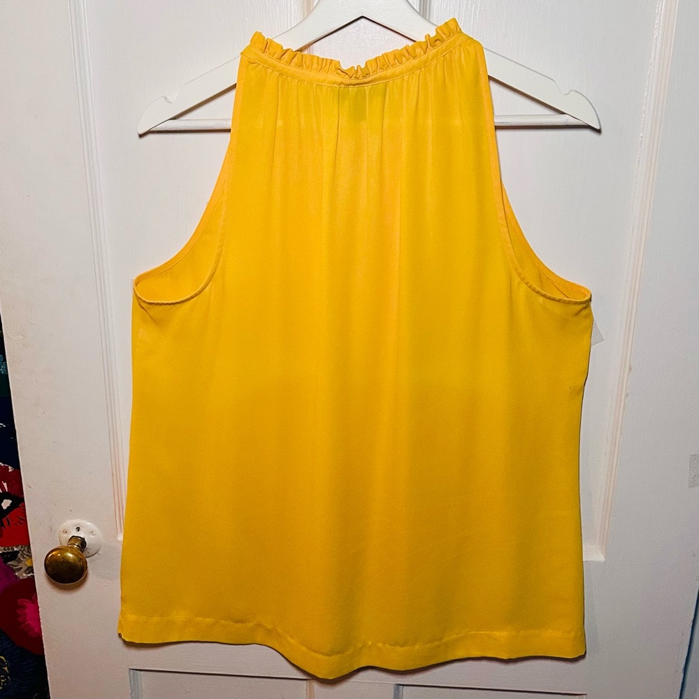 Yellow Ruffle High-neck Tank - Picture 4 of 4